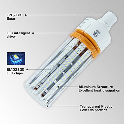 Riuvao 1000W Equivalent Led Corn Bulb 15000 Lumen 100W 5000K Daylight White E26/E39 Light Bulb For Indoor Outdoor Warehouse Factory Garage #TOP3