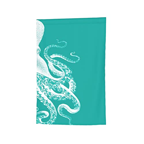 Drapeau de jardin pieuvre verte avec impression double face haute densité - 7