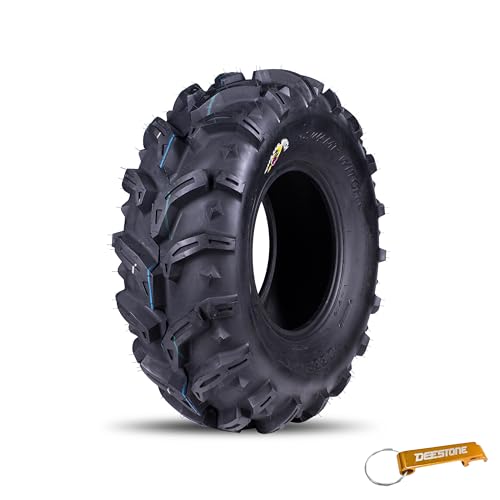 Deestone 28x10.00-12 D932 Swamp Witch Tire – 57F 28x10x12 – 6 Ply T-L – ATV Off-Road Traction Tire-Keychain Package