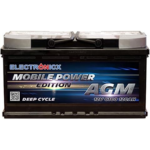 Electronicx Mobile Edition Battery AGM 120 AH 12V Supply Battery Leisure Battery Cover
