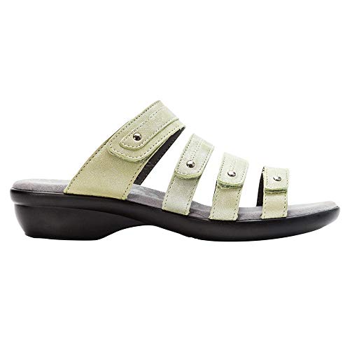 Propét Womens Aurora Slide Athletic Sandals Casual Low Heel 1-2" - Silver - Size 6.5 2E #TOP2
