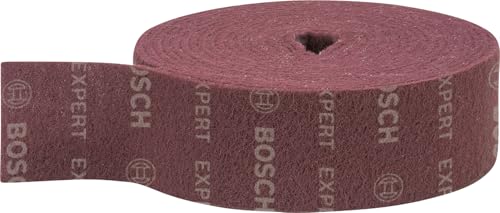 Bosch 1x Rouleaux en non-tissé EXPERT N880 (pour Tôles en acier, Acier inoxydable, Largeur 100 mm, Longueur 10 m, très fin A, Professional Accessoire Ponçage manuel)