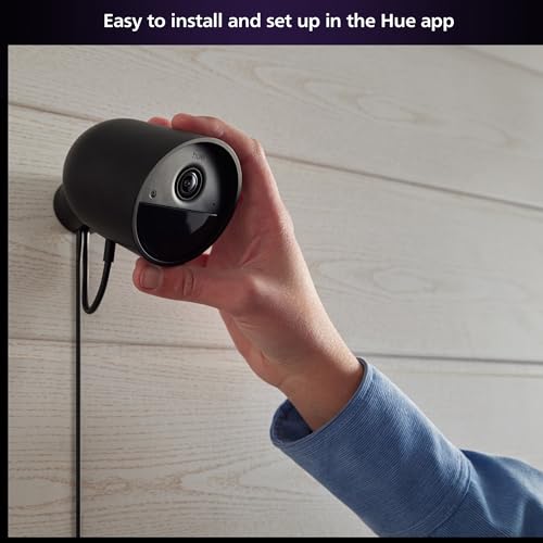 PHILIPS Hue Secure Wired Smart Home Security Camera, Black, 1 Pack, 1080P HD, Night Vision Camera, Motion Detection Home Security System, Two-Way Talk, Indoor/Outdoor, Weatherproof, Works with Hue App - image 8
