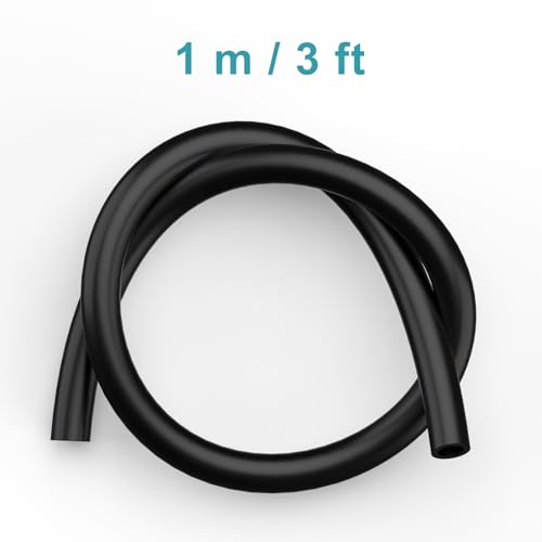 stonylab Schwarzes Silikonschlauch, 8 mm ID x 12 mm OD, Hohe Flexibilität und Einfaches Schneiden für Labor-Transfer, 1 Meter