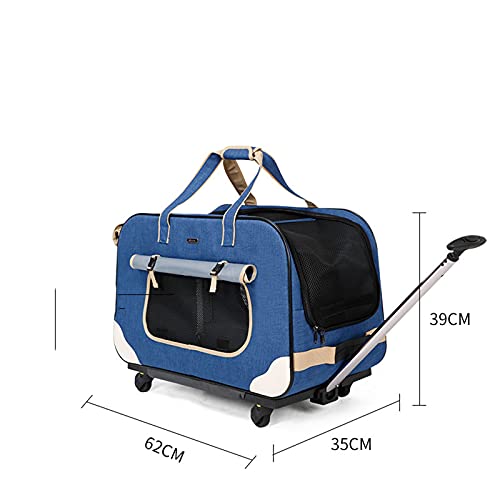 Cochecito de gato impermeable y transpirable con ruedas para viaje 4