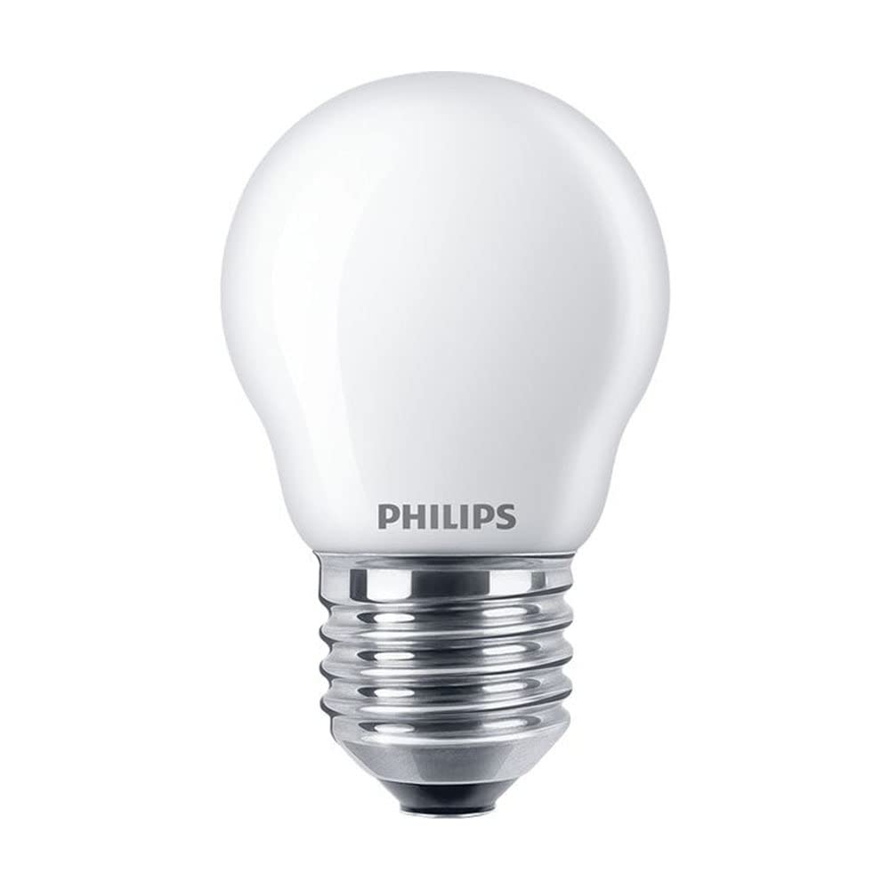 Philips CorePro LED P45 4.3W (40W Equivalent) E27 ES Frosted Golf Ball Bulb, Very Warm White 2700K, Energy Saving LED Lamp, Edison Screw, Non-Dimmable, Long Life Incandescent Replacement