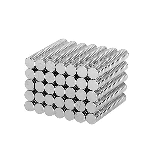 Image of SNOOGG 8 x 2 mm Neodymium N35 disc Rare Earth Magnets for Whiteboard Fridge, Crafts, DIY, Science, Craft, Office, Students, Projects, Pack 40 Pc (Use for 14 Year Age and Above only)