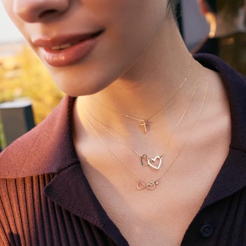 Gelin Faith Cross Necklace in 14k Solid Gold | Dainty Cross Pendant for Women | Small Cross Necklace | Christian Jewelry | with 18 inch Solid Gold Chain2