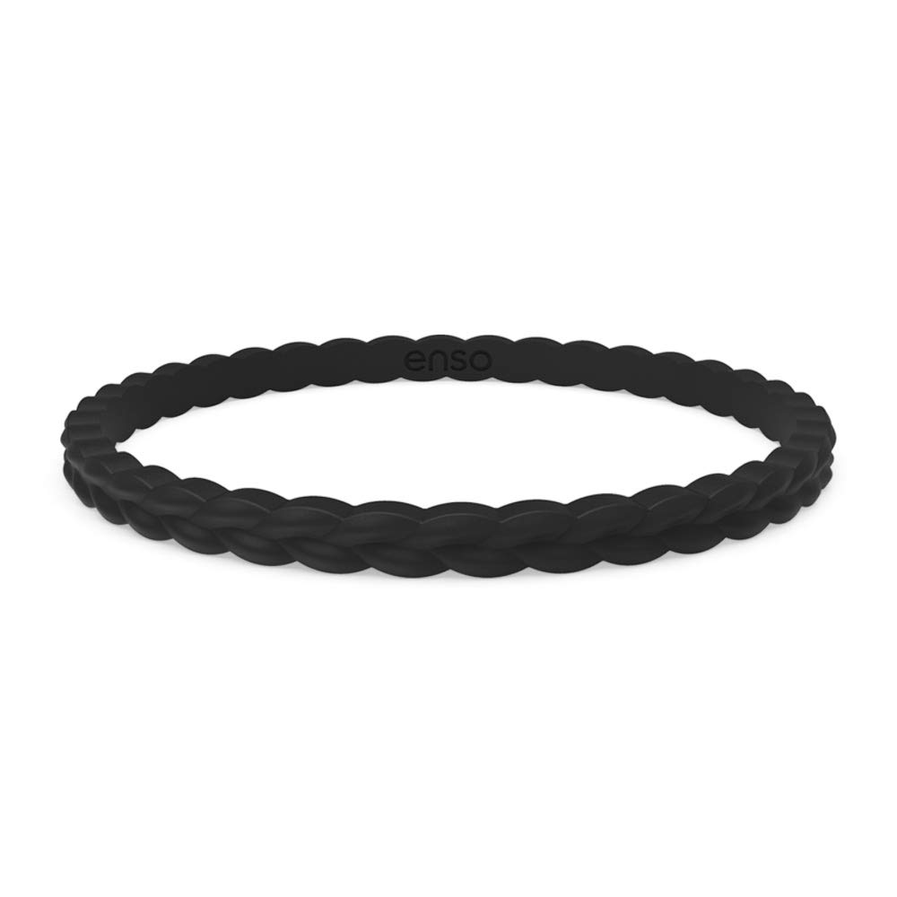 Enso Silicone Bracelet – Weave Stackable Bracelet - Hypoallergenic Rubber Wristband – Comfortable Flexible Band for Active Lifestyle - Medical Grade Silicone