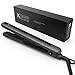 KIPOZI Professional Hair Straightener, Dual Voltage Flat Iron for Hair, 1 Inch 2 in 1 Hair Straightener, Ceramic Flat Iron with Adjustable Temperature High Heat to 450℉, Digital Dispaly, Black