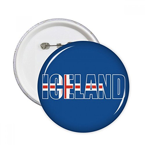 Badge Islande XL bouton badge rond pays nom pour customiser un vêtement