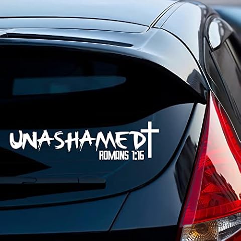 MSWIGS Unashamed Cross Romans 1:16 Vinyl Sticker Cover