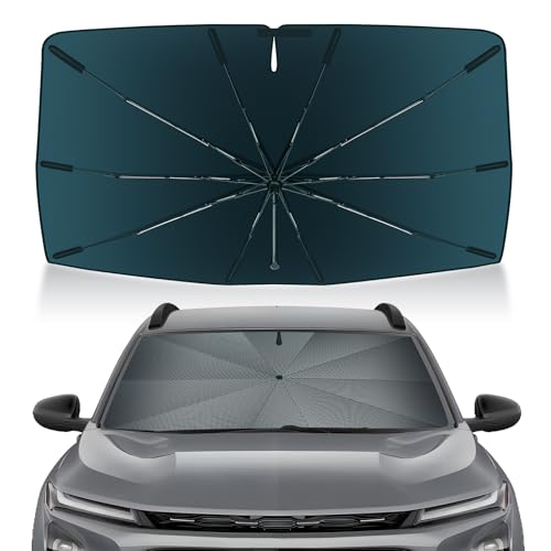Image of Autorder Windshield Sun Shade Umbrella for Mazda 3 2014-2026 Mazda3 Accessories,Upgraded Ice Crystal Material,Easy Setup Umbrella Sunshade for Car Windshield,100% Sun Blocking