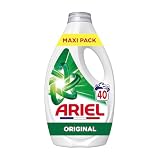 Ariel Original Lessive Liquide, 40 Lavages, Action Détachante En 1 Seul Lavage, Impeccable Même à Froid, Fabriqué en France