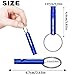 20 Pcs Custom Emergency Whistles with Keychains, Personalized Loud Safety Survival Whistle Engraved with Name/Text, Bulk Whistles for Outdoor Sports, Camping, Hiking, Boating, Hunting (Blue)