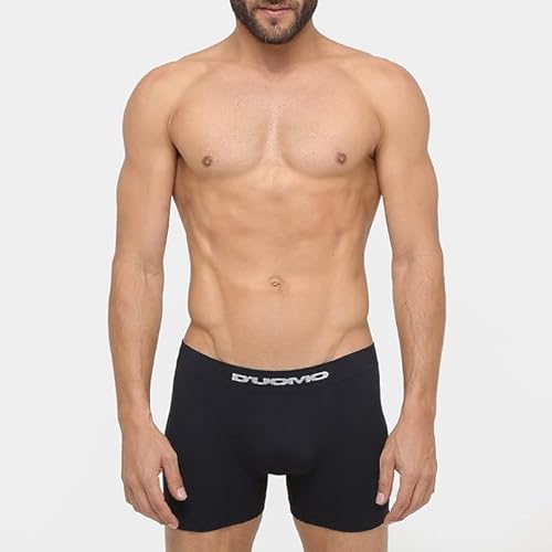 Kit 10 Cuecas Boxer Microfibra, Duomo, Masculino (BR, Alfa, GG, Regular, Branco/Preto)