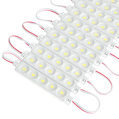 Image of Q QINGCHEN 24V LED Module White 6500K 5 LEDs 1.2W Waterproof Decorative Back Light for Letter Sign Advertising Signs with Tape Adhesive Backside (200pcs Package)