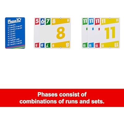 Mattel Games Phase 10 Card Game with 108 Cards, Great Game for Kids, Family or Adult Game Night, Ages 7 Years and Older