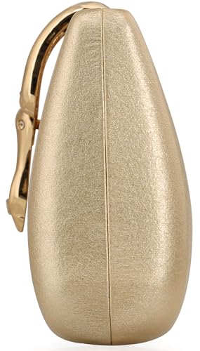 Image of Women's Formal Evening Clutch Purse Synthetic Leather with Snake Clasp, Detachable Strap for Wedding, Prom, Party