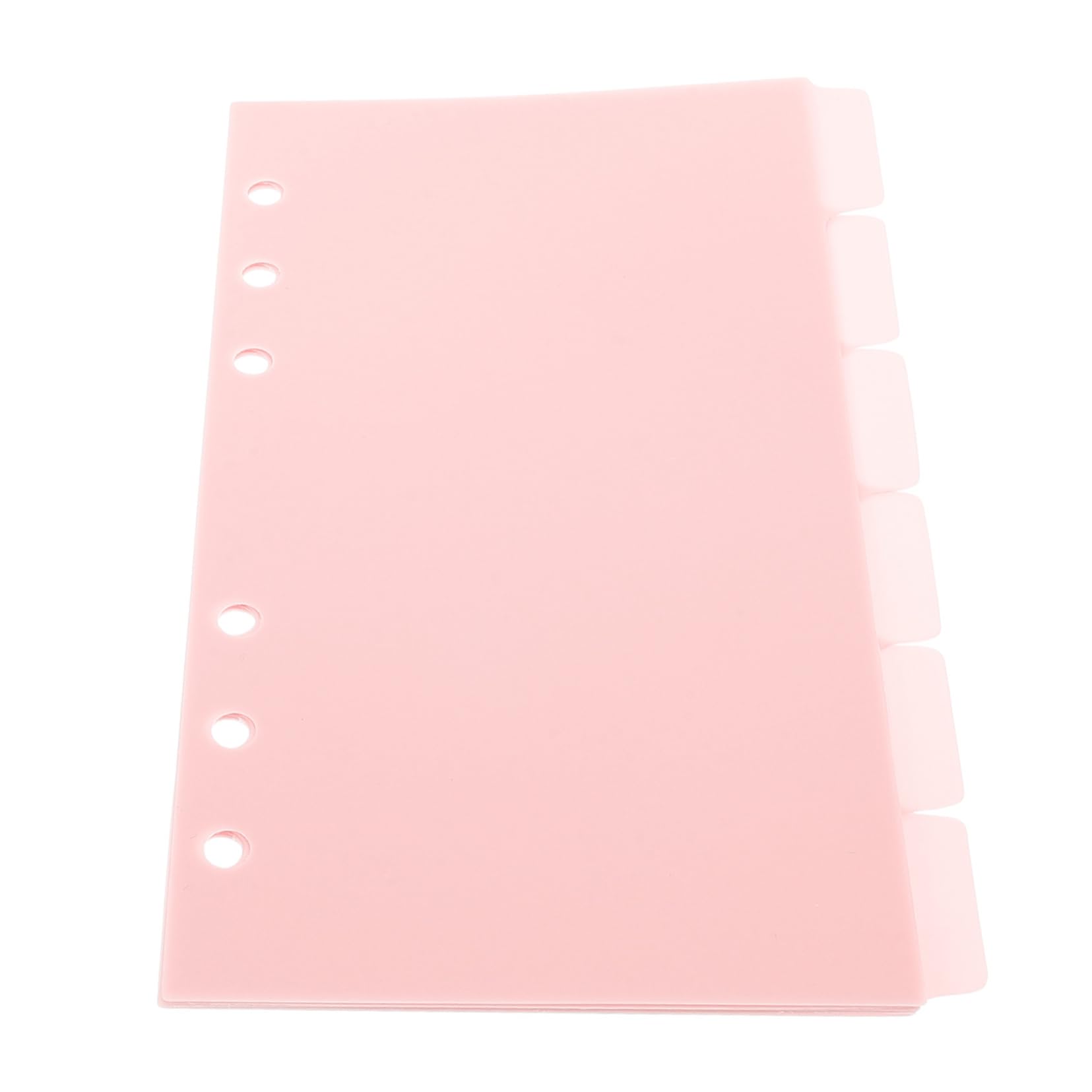 SHINEOFI Detachable Binder Dividers 6 Sheets of Plastic Index Sheet Separators Colour-Coded Tabs for Binders Planners Tabbed Page Dividers A6