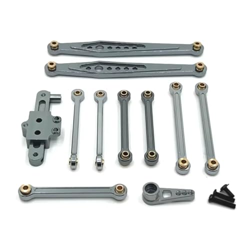 RC�J�[�̃A�b�v�O���[�h Compatible With Wltoys For 124006 12423 12427 12428 1/12 ���^���A�b�v�O���[�h�p�[�c�L�b�g �X�e�A�����O�A�Z���u�������N���b�h�T�[�{�A�[�� RC�J�[�A�N�Z�T���[(Gray)