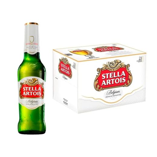 Stella Artois Cerveza Belga Premium Lager, Sabor Suave Con un Punto de Amargor, Pack de 24 Botellas de 33 cl, 5.4% Volumen de Alcohol