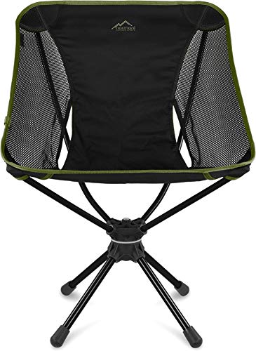 normani Camping Swivel Chair 360 Degree Swivel Folding Chair with Swivel and Mesh Lining Fishing Chair Load Capacity 120 kg / Weight: 1116 g - Image 4