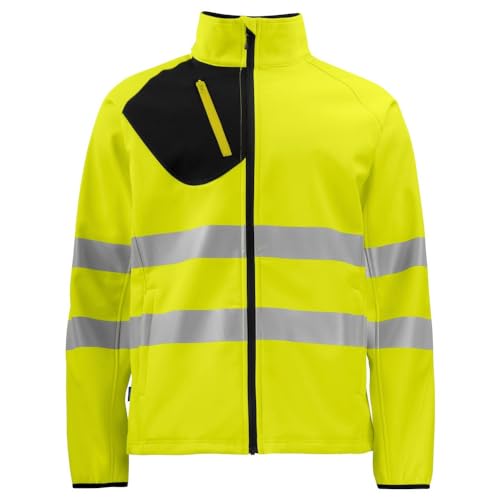 Veste softshell haute visibilité de travail jaune noir imperméable 646432-11-XS