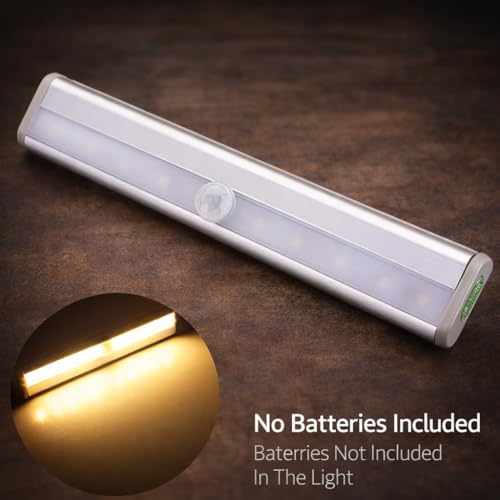 Image of Jackal Wireless Motion Sensor LED Cabinet Light, Battery Operated, Magnetic or Adhesive Mounting, Wardrobe Light for Kitchen, Cupboard, Drawer, Staircase (Batteries Not Included)