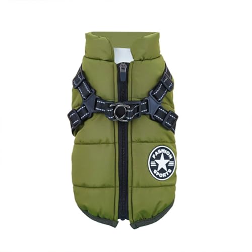 Eezita Dog Coat Winter Puppy Coats Harness Coat Dog Harness Puppy Jacket Vest ClothesReflective Waterproof Dog Coats with Harness for Small Medium Dogs