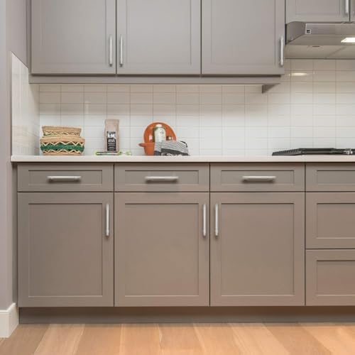 CABDM 6 inch (152mm) 10 Pack Brushed Satin Nickel Cabinet pulls Solid Heavy-Duty Handles Hardware for Kitchen Badroom Drawer Square Pulls Cupboard Cabinets by CABDM - Used condition - Image 5