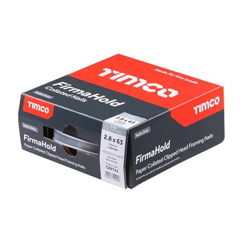 Image of Firmahold Gun Nails Without Gas Framing fit Paslode IM350 + 50mm 63mm 75mm 90mm (Bright, 2.8x63-3300pcs)