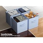 Sorbus Fabric Storage Cubes, 8 Pack, with Handles (Pastel Blue) - Image 6