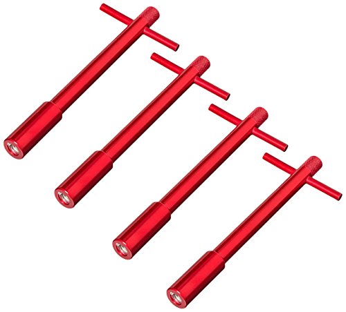 Image of Moroso 68605 Valve Cover Wing Nuts, Red Powder Coat, Pack of 4