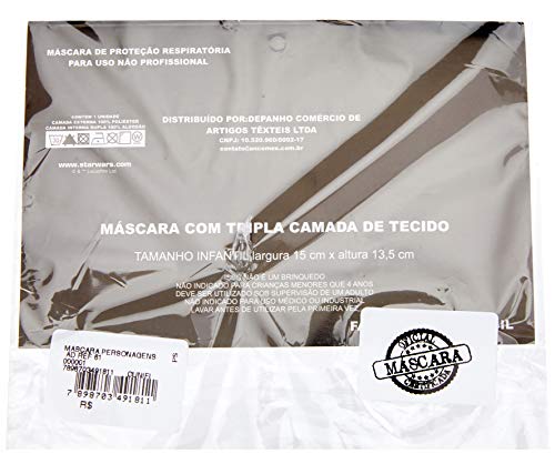 Máscara Mandalorian com tripla camada de proteção, Original, Infantil