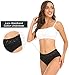 Wealurre Damen Unterhosen Baumwolle Slip Damen Unterwäsche Spitze Unterwäsche Frauen Höschen 5er Pack (6004 Black,M)