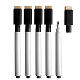 Kangkang@ 10 Pcs Rewritable White Board Dry Erase Markers Pens With Eraser Cap (black)