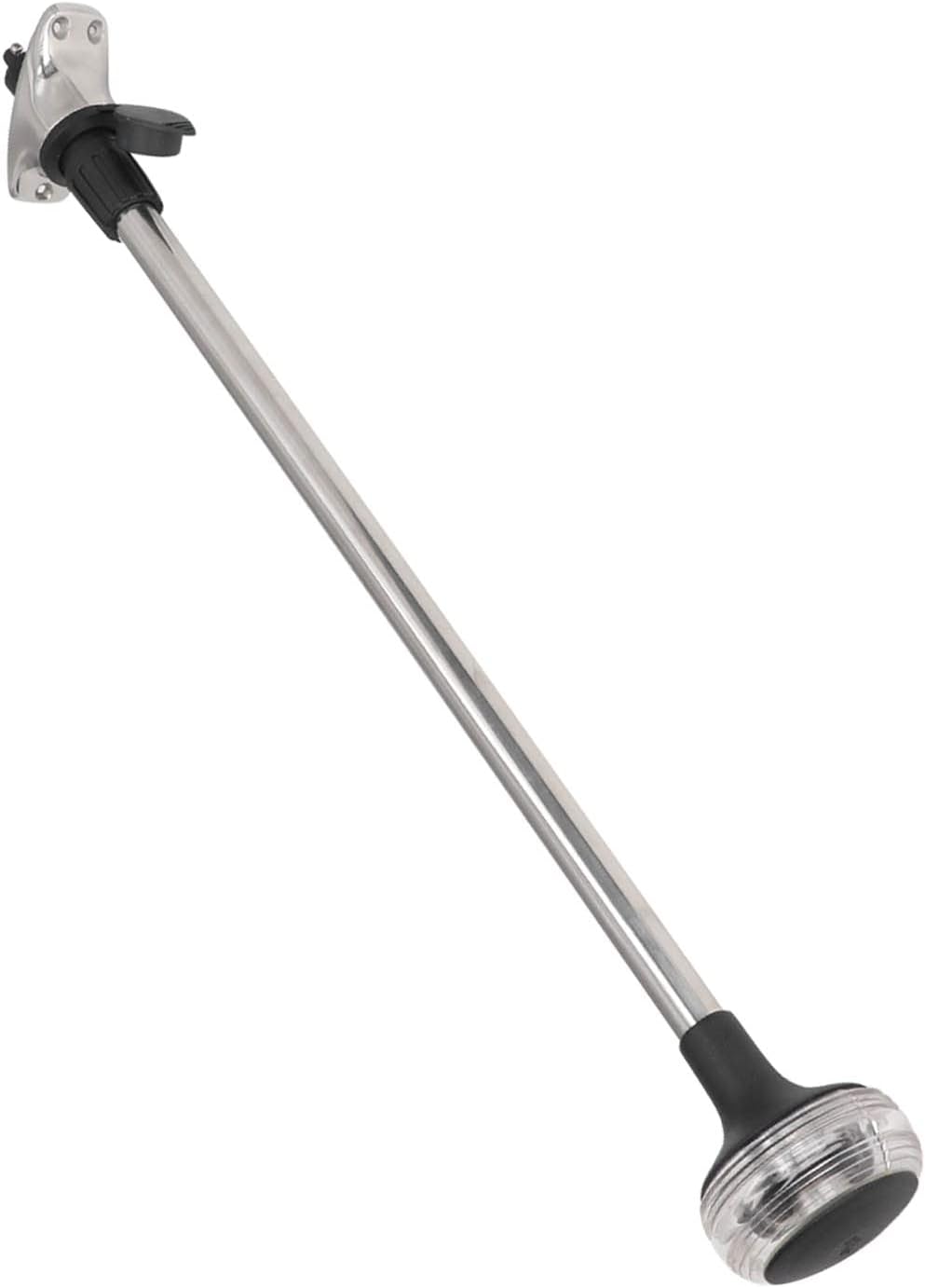 COB LED Bulb Marine LED Light Telescoping Stern Light for Fishing Boat Yacht Pontoon 24in Stainless Steel