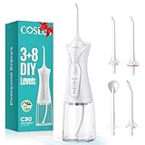 Hilo dental de agua irrigador bucal recargable baja a un gran precio COSLUS Irrigador Bucal Portátil para Los Dientes: 4 Modos Irrigador Dental para Brackets y Encías Sensibles con 4...