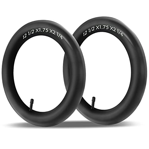 YunSCM 2er-Pack 47/62-203 12 Zoll Schlauch 12*½x1.75x2*¼ (12.5x2.25) AV32mm Schrader-Ventil 12 Zoll Fahrradschlauch Kompatibel mit den meisten 12.5x1.75 12.5x1.95 12.5 x 2.10 12.5 x 2.125 12.5 x 2.25 Cover