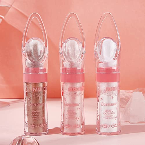 Falocutus Body&Face Highlighter Powder Stick,Fairy Highlight Patting Three-Dimensional Powder Makeup,Sparkle Loose Glitter Highlighter Powder,Brighten Makeup Stick For Face&Body&Hair Cosmetic. Golden Brown Plus #TOP5