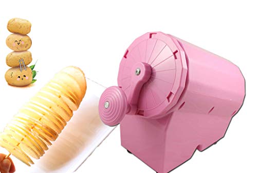 Huanyu Manual Tornado Potato Slicer Cutter Hand Tornado Potato with Sausage Stainless Steel