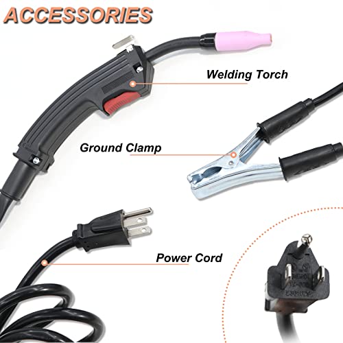 Optico Mig 135E Welder Machine, 110/120V Igbt Welding Machine, Gasless Flux Cored Welder, Automatic Wire Feed Welder With 40-100A For Beginner, Diy Home Portable Welding Machine Kit With Mask #TOP7