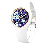 Wasserdichtigkeit bis 10 ATM Ice-Watch Ice Flower Digital Purple-Weiße Damenuhr mit Silikonarmband-021734 (Small) 021734