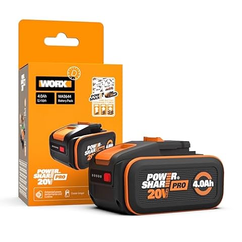 Worx Wa3644 Powershare Pro Akumulator Litowo-Jonowy, Czarny/Pomarańczowy, 20 V - 4,0 Ah