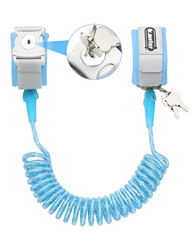 Toddler Leash, Dr.meter Anti Lost Wrist Link Secure Walking Harness with Key Lock for Kids Baby, 8.2ft Safety Wristband Rope