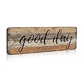 Inspirational Wall Art - Today is A Good Day for A Good Day - Decorative Hanging Wood Wall Plaque Sign Farmhouse Wall Art 16x5 Inches