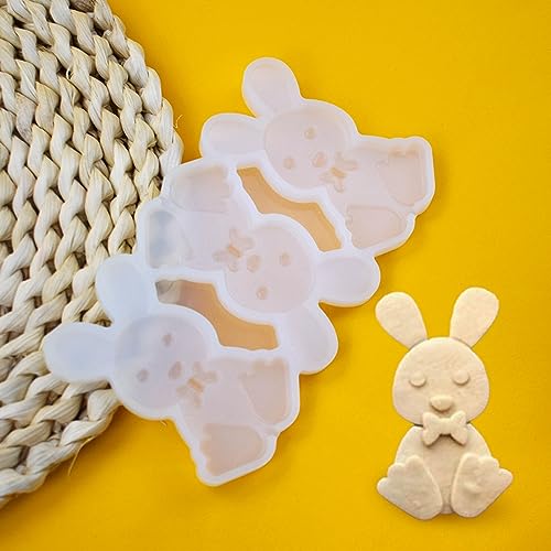 mostsom Cute Rabbit Silicone Lollipop Molds Jelly and Candy Molds Cake Mold Variety Shapes Cake Decorating Form Silicone Bakeware 2PCS (N_ Rabbit)