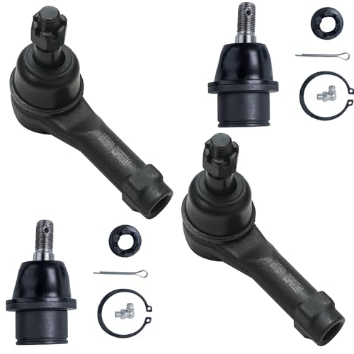 Detroit Axle - 4pc Front Ball Joints Tie Rods for 2004-2008 Ford F-150