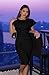 Memoriesea Women's Vintage Church Ruffle Sleeve Ruched Bodycon Work Midi Pencil Dress Black